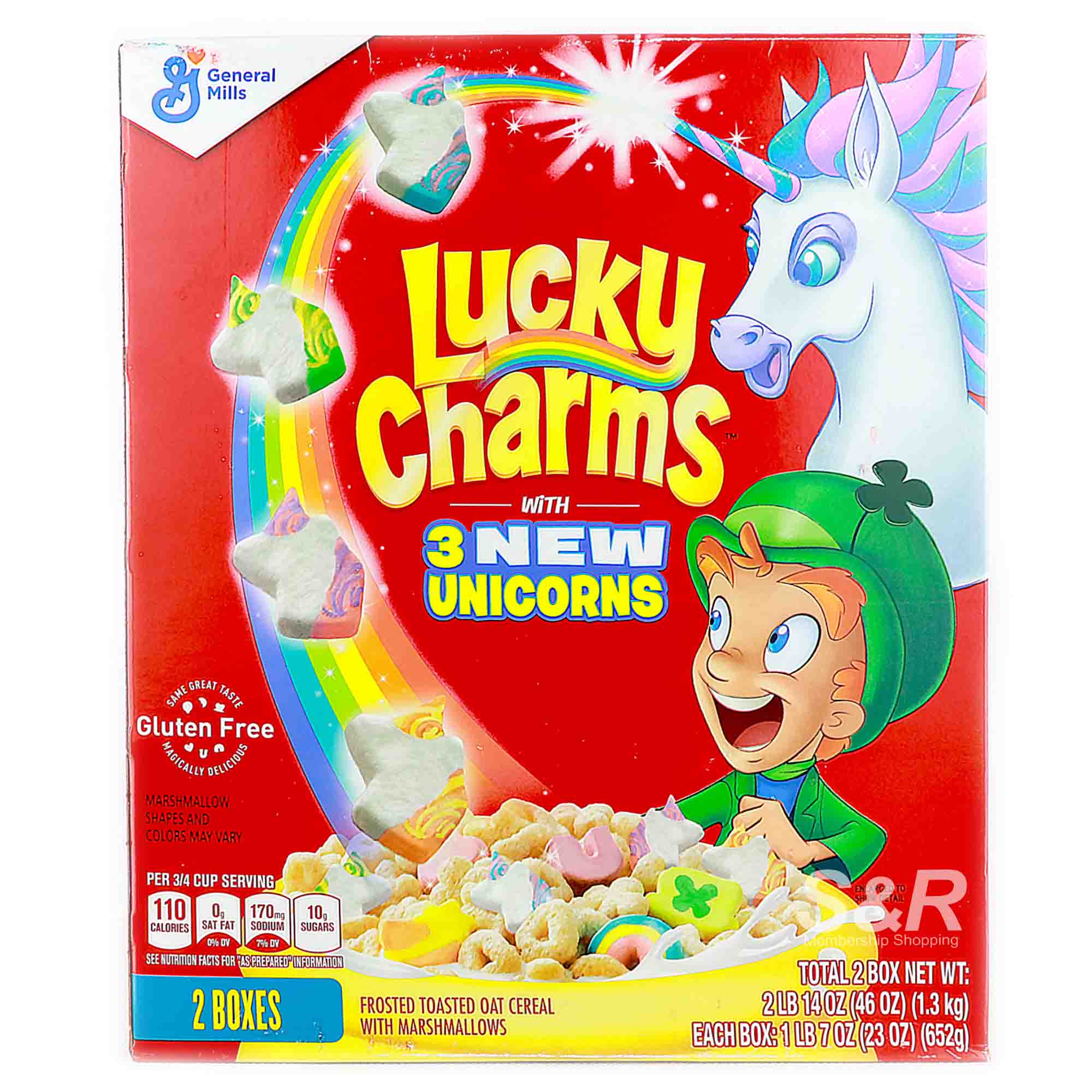 General Mills Lucky Charms Frosted Toasted Oat Cereal 2 boxes